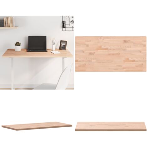 Tablero rectangular de madera maciza de haya 100x50x2,5 cm - Madera de haya - Mesa de bar