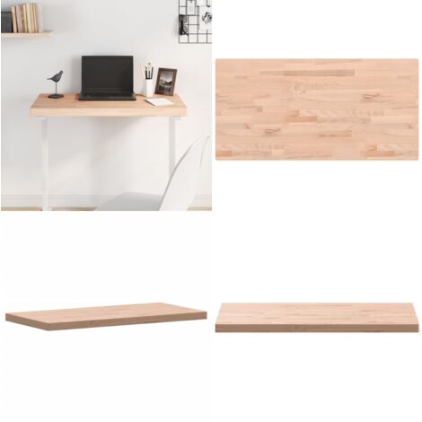 Tablero rectangular de madera maciza de haya 100x50x4 cm - Madera de haya - Mesa de bar