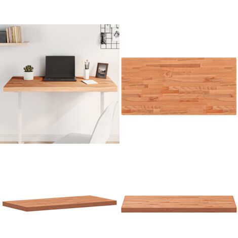 Tablero rectangular de madera maciza de haya 100x50x4 cm - Madera de haya - Mesa de bar