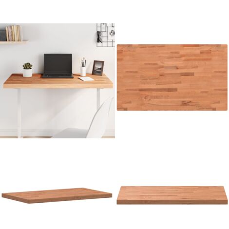 Tablero rectangular de madera maciza de haya 100x60x4 cm - Madera de haya - Mesa rectangular