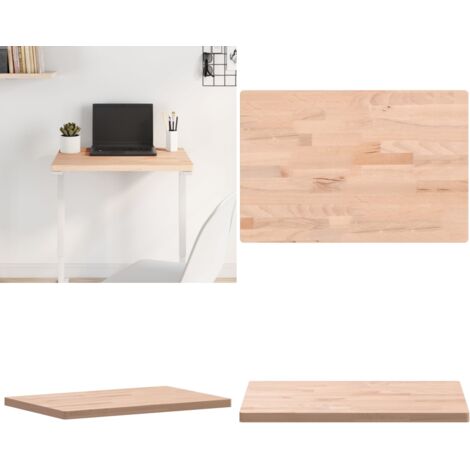 Tablero rectangular de madera maciza de haya 60x40x2,5 cm - Madera maciza - Mesa de bar