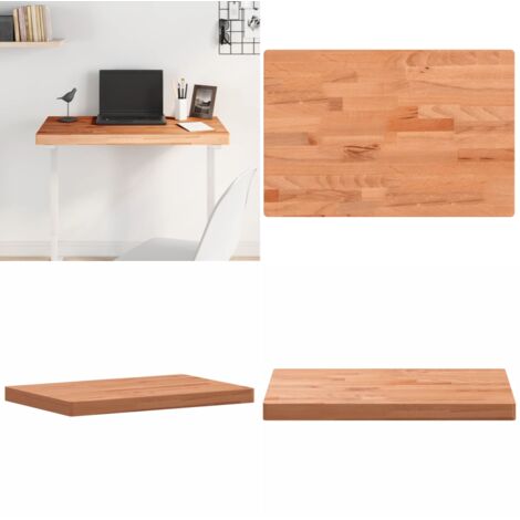 Tablero rectangular de madera maciza de haya 80x40x4 cm - Madera de haya - Mesa rectangular