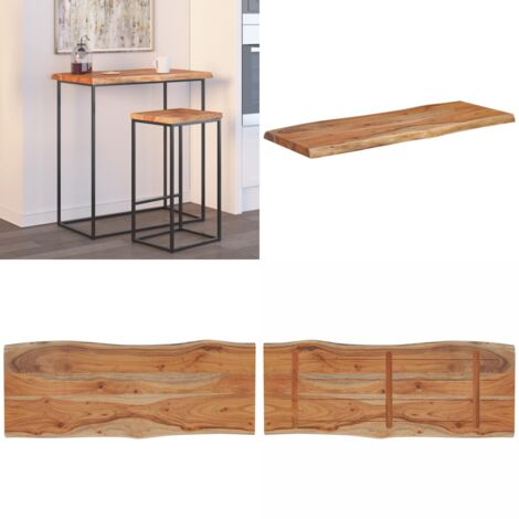 Tablero rectangular madera de acacia borde vivo 100x40x2,5 cm - Madera de acacia - Mesa de bar