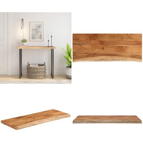 Tablero rectangular madera de acacia borde vivo 100x40x3,8 cm - Madera de acacia - Mesa de bar