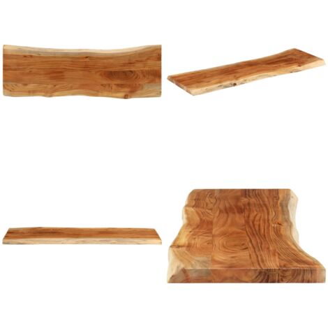 Tablero rectangular madera de acacia borde vivo 140x40x3,8 cm - Madera de acacia - Mesa de bar