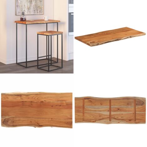 Tablero rectangular madera de acacia borde vivo 80x40x2,5 cm - Madera de acacia - Mesa de bar