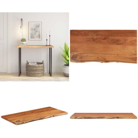 Tablero rectangular madera de acacia borde vivo 80x40x3,8 cm - Mesa de madera - Mesa de bar