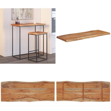 Tablero rectangular madera de acacia borde vivo 90x40x2,5 cm - Acacia - Tablero rectangular