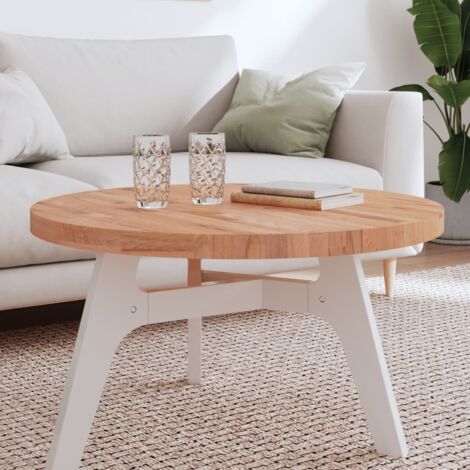 Tablero redondo de madera maciza de haya Ø80x4 cm vidaXL