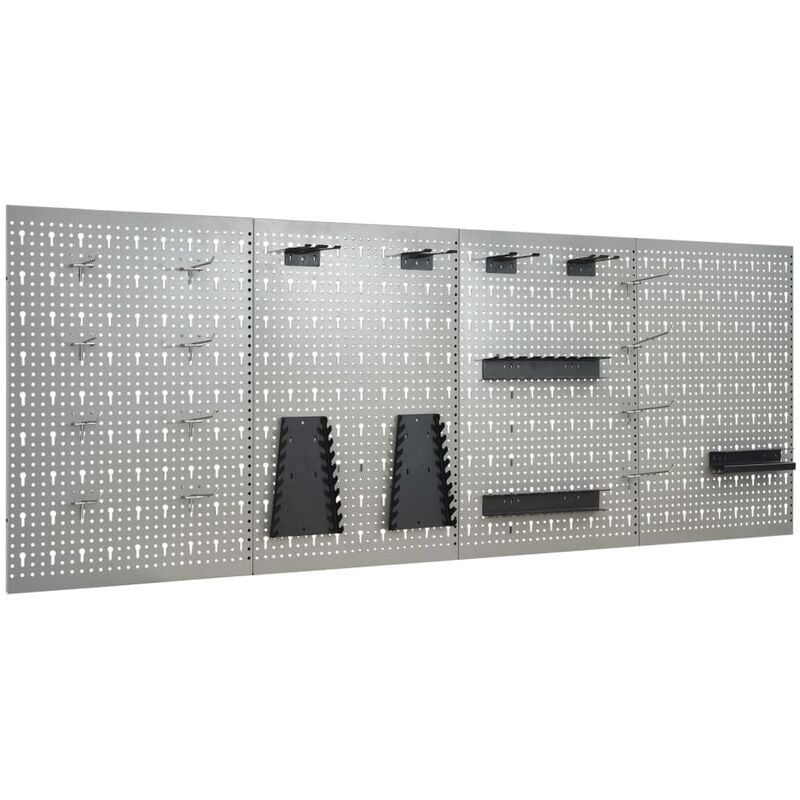 

Tableros de clavijas para pared 4 unidades acero 40x58 cm