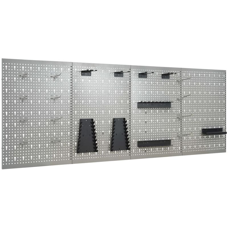 

Tableros de clavijas para pared 4 unidades acero 40x58 cm - Gris