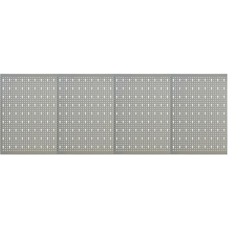 

Tableros de clavijas para pared 4 unidades acero 40x58 cm - Gris - Vidaxl