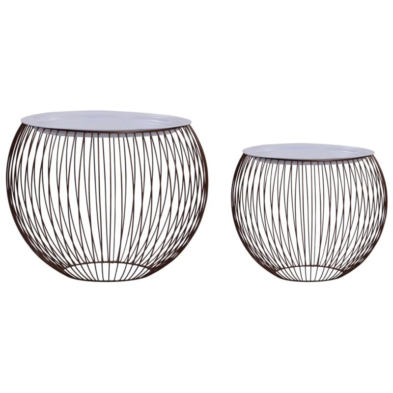 Vidaxl - Tables basses 2 pcs Doré