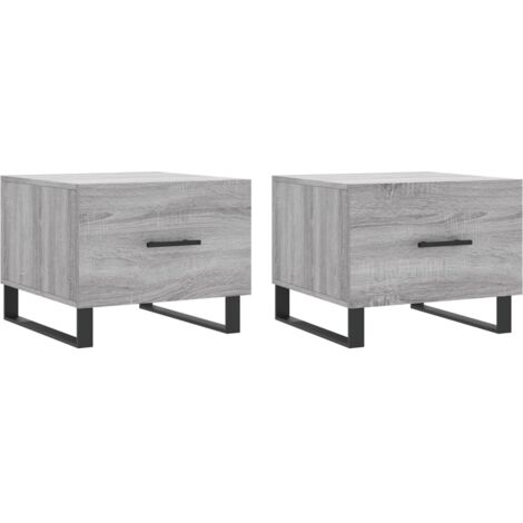Tables basses 2 pcs sonoma gris 50x50x40 bois d'ingénierie