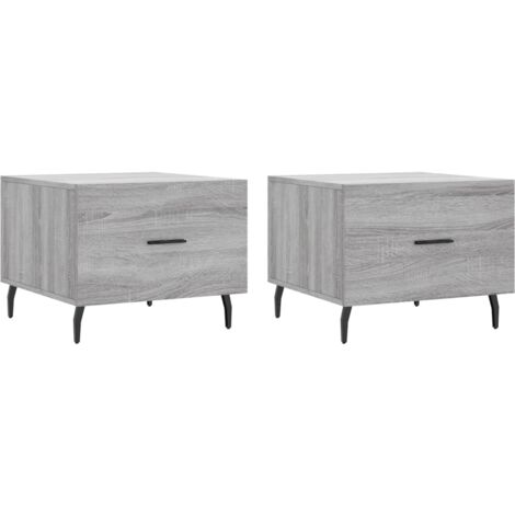 Tables basses 2 pcs sonoma gris 50x50x40 bois d'ingénierie