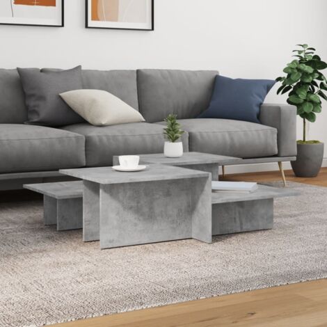 Tables basses 2 pcs-Table Salon-Table d'appoint gris béton bois d'ingénierie 264833