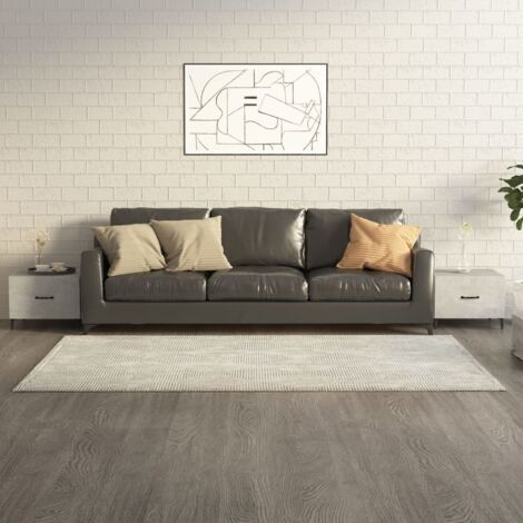 Tables basses avec pieds en métal 2 pcs Gris béton 50x50x40 cm vidaXL