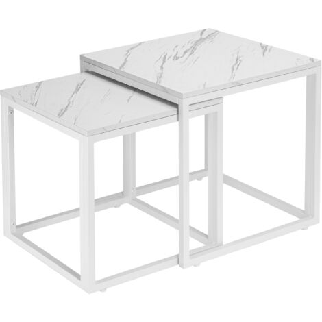 Tables basses en marbre blanc Praven