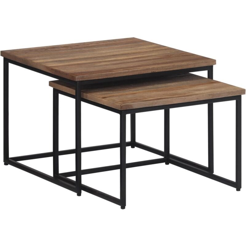 Vidaxl - Tables basses gigognes 2 pcs bois massif de teck