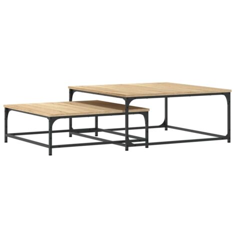Tables basses gigognes 2 pcs chêne sonoma bois d'ingénierie