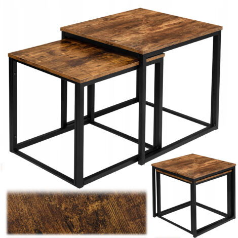 Tables basses rustiques en chêne vieilli PRAVEN