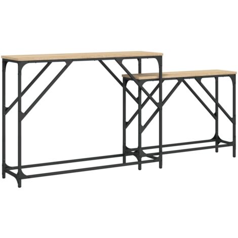 Tables console gigognes 2 pcs chêne sonoma bois d'ingénierie