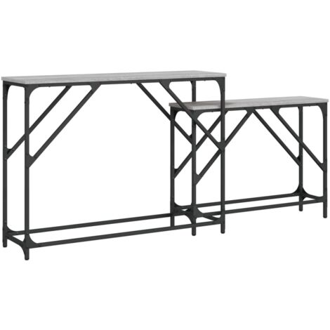 Tables console gigognes 2 pcs sonoma gris bois d'ingénierie
