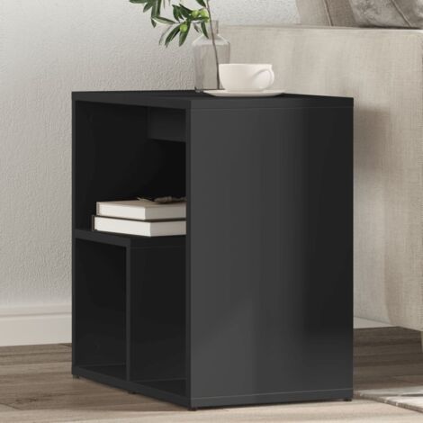 Tables d'appoint 2 pcs-Table basse-Table Salon noir 50x30x50 cm bois d’ingénierie 104390
