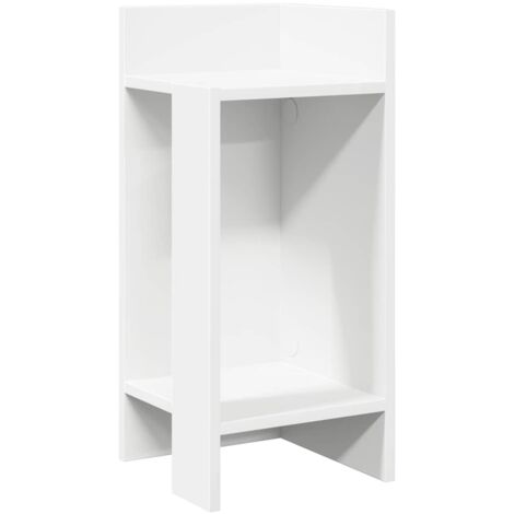 Tables d'appoint 2 pcs，Table basse，Table de Salon avec étagère blanc 25,5x27x60 cm CFW60690