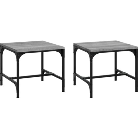 Tables d'appoint 2pcs Sonoma gris 40x40x35 cm Bois d'ingénierie vidaXL
