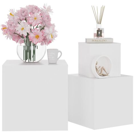 Tables d'appoint 3 pcs Blanc