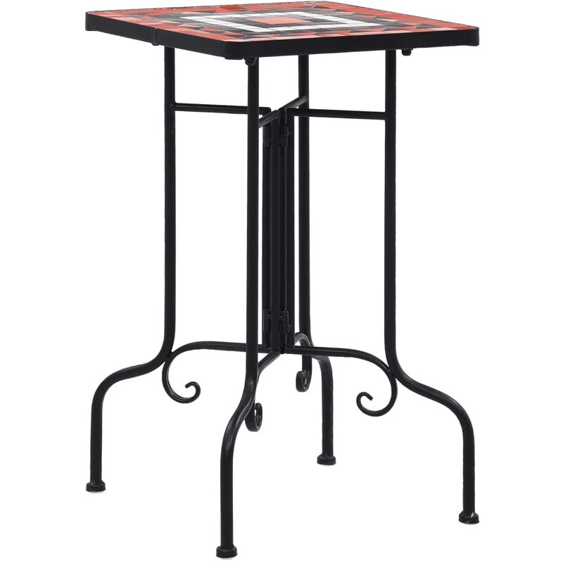 Tables d'appoint mosaïque Terre cuite et blanc Céramique