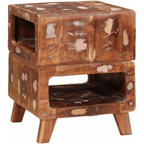 Tables d'appoint-Table basse-Table Salon Multicolore bois de récupération massif 528241