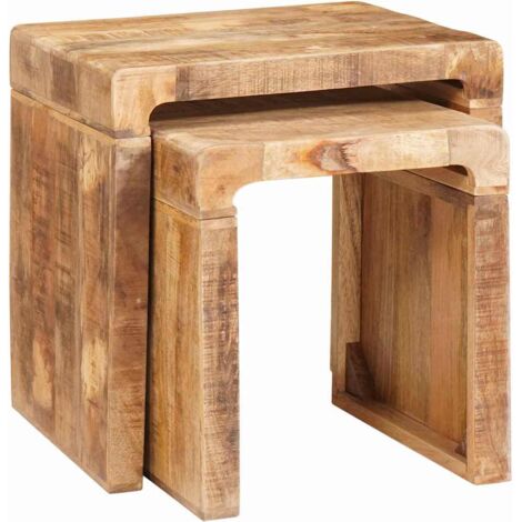 Tables d'appoint,Table basse,Table de Salon Marron bois de manguier massif CFW91066