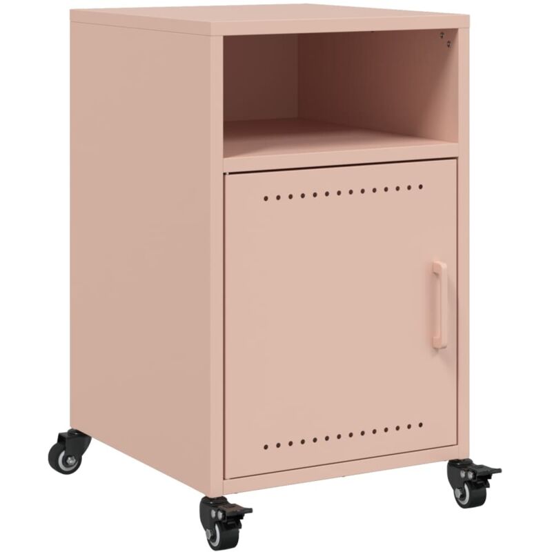 Table de chevet rose 36x39x59 cm acier - Vidaxl