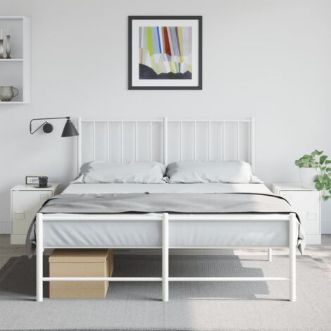 Tables de chevet 2 pcs blanc 34,5x39x44 cm acier vidaXL