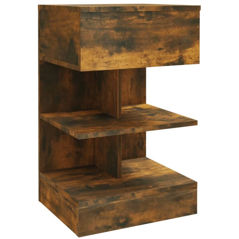 Table de chevet Chêne fumé 40x35x65 cm Bois d'ingénierie Vidaxl
