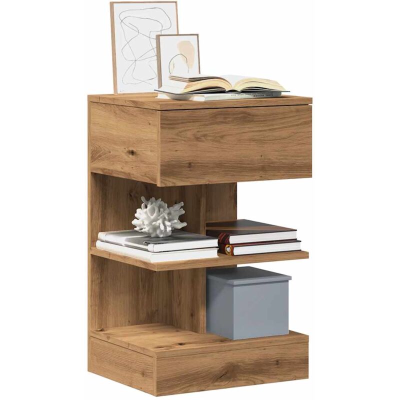 Vidaxl - Tables de chevet 2 pcs chêne artisanal 40x35x65 cm