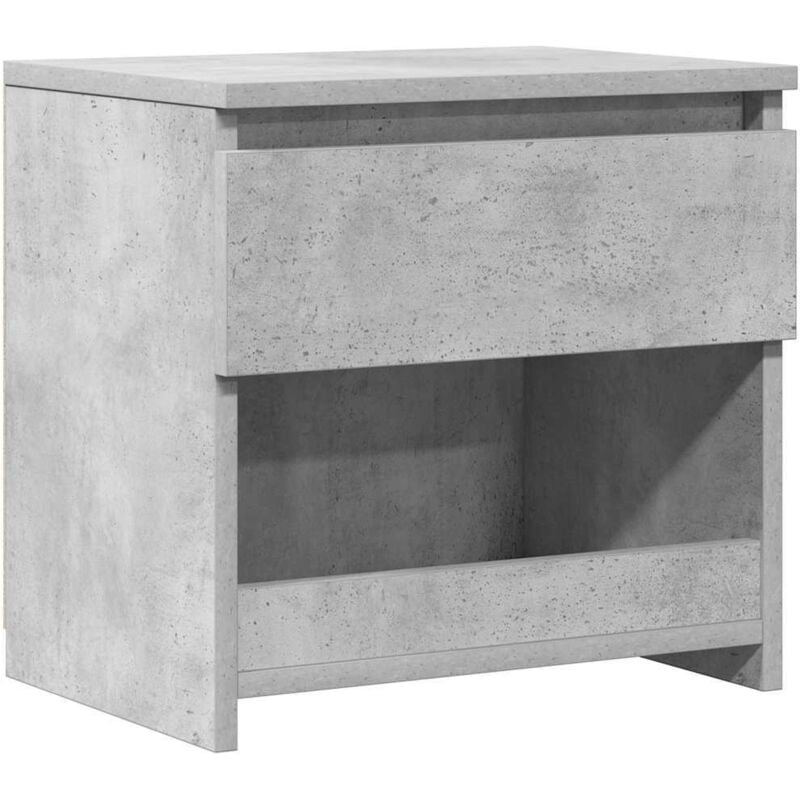 Table de chevet Gris béton 40x30x39 cm Aggloméré Vidaxl