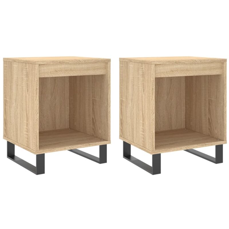 Tables de chevet 2 pcs chêne sonoma 40x35x50 cm bois ingénierie Vidaxl