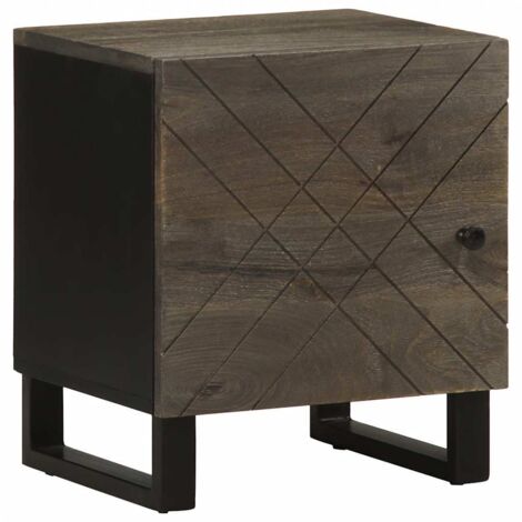 Tables de chevet 2 pcs  Cabinet de chevet  Table de nuit noir 40x33x46 cm bois de manguier solide