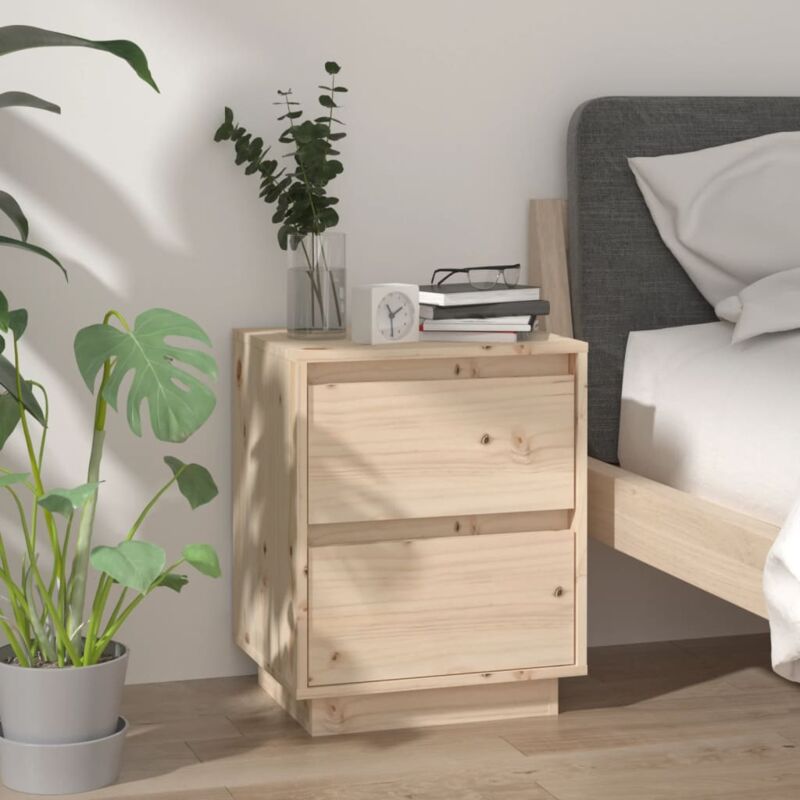 Furniture Limited - Table de chevet 40x35x50 cm Bois de pin