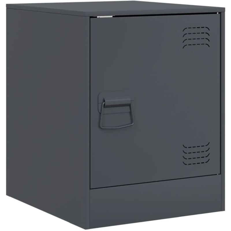 Vidaxl - Table de chevet anthracite 34,5x39x44 cm acier