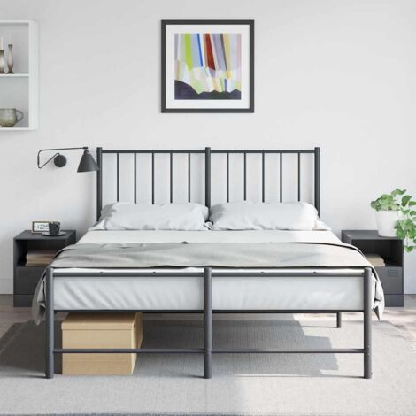 Tables de chevet 2 pcs-Lot de 2 Table de nuit anthracite 34,5x39x44 cm acier 744276