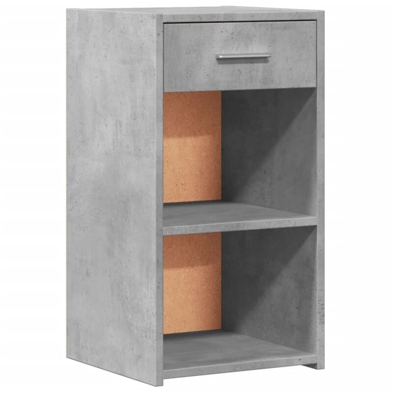 Table de chevet gris béton 35x34x65 cm bois d'ingénierie Vidaxl