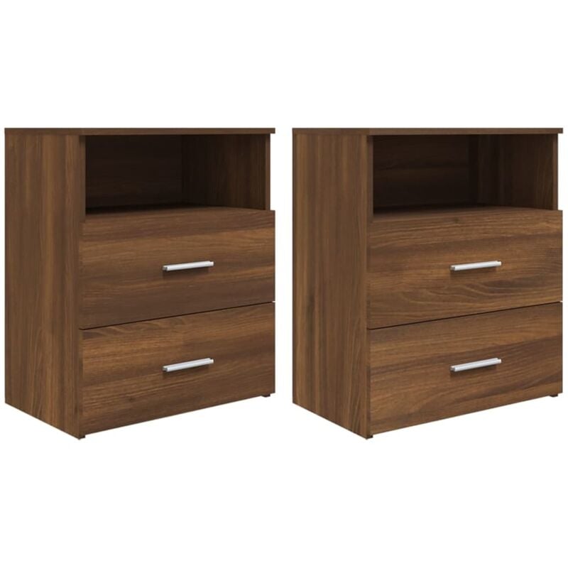 Tables de chevet 2 pcs Chêne marron 50x32x60 cm
