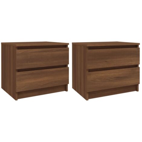 Tables de chevet 2pcs Chêne marron 50x39x43,5cm Bois ingénierie vidaXL