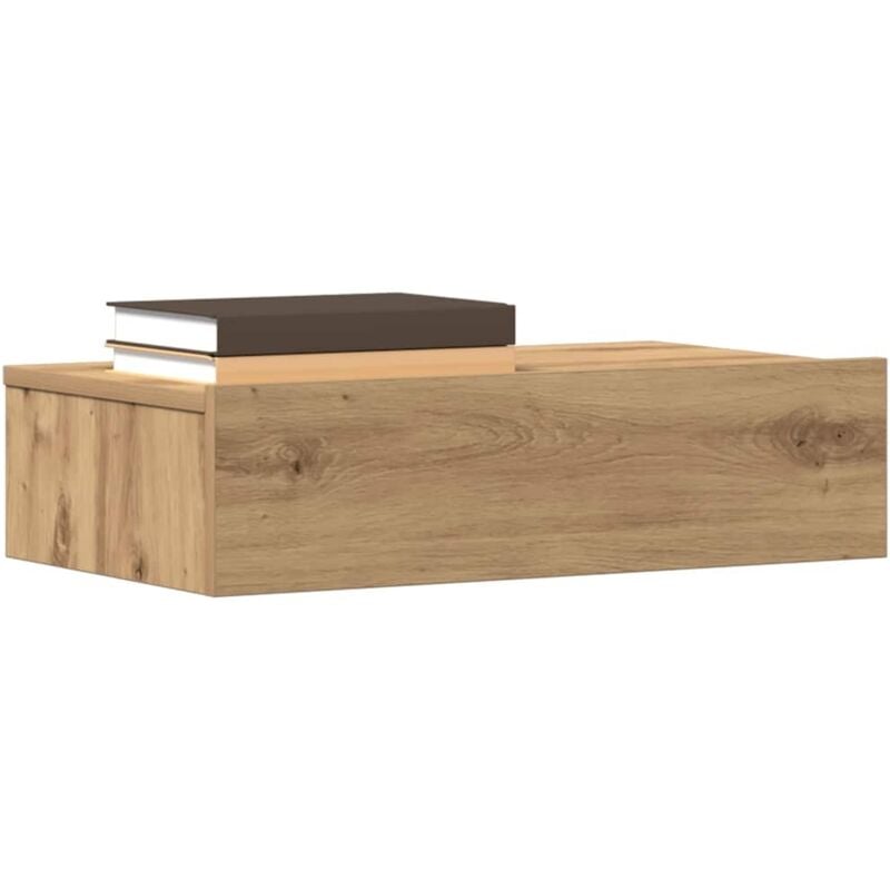 Table de chevet chêne artisanal 60x35 cm bois d'ingénierie Vidaxl