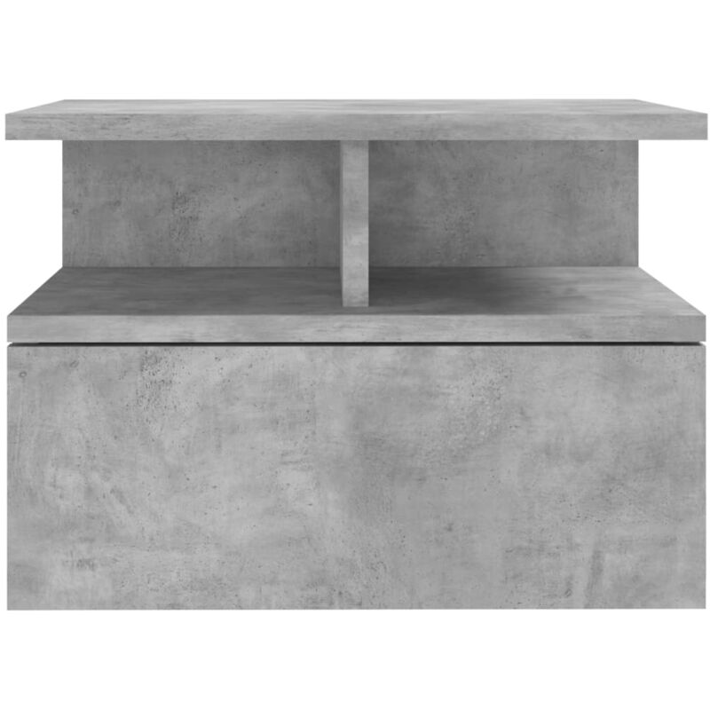 Tables de chevet flottantes 2 pcs Gris béton 40x31x27 cm Tables de chevet flottantes 2 pcs Chêne sonoma 40x31x27 cm