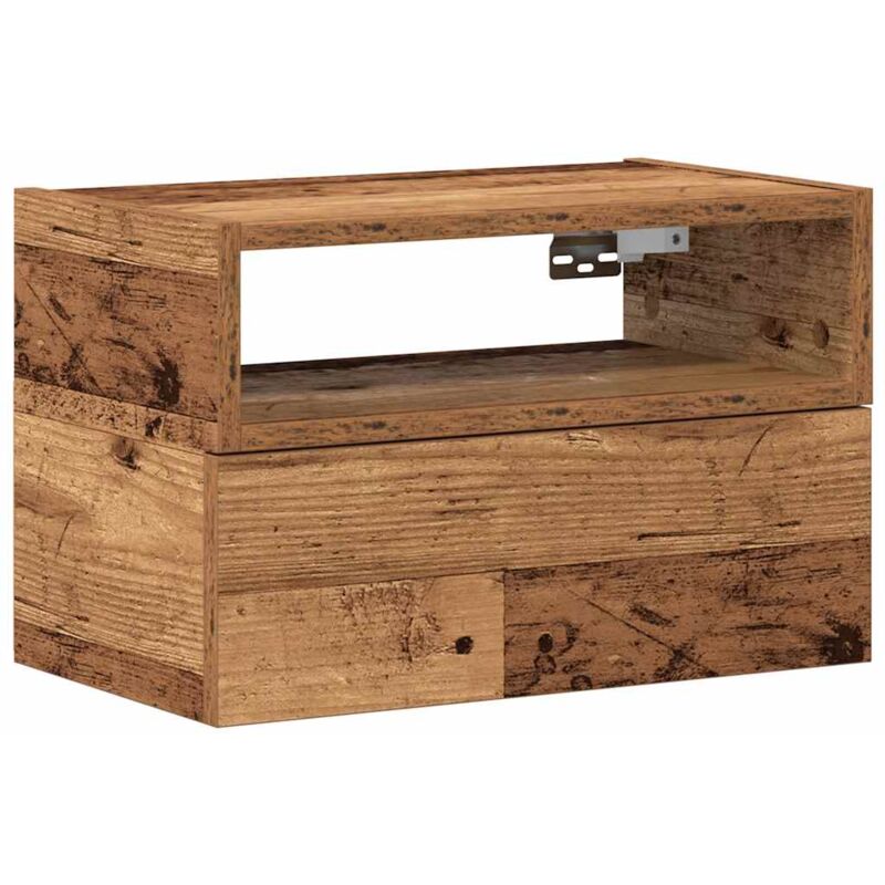 Table de chevet murale vieux bois 45x26x28,5 cm Vidaxl